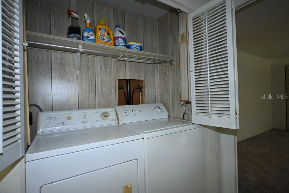 Laundry rm located in primary bathrm