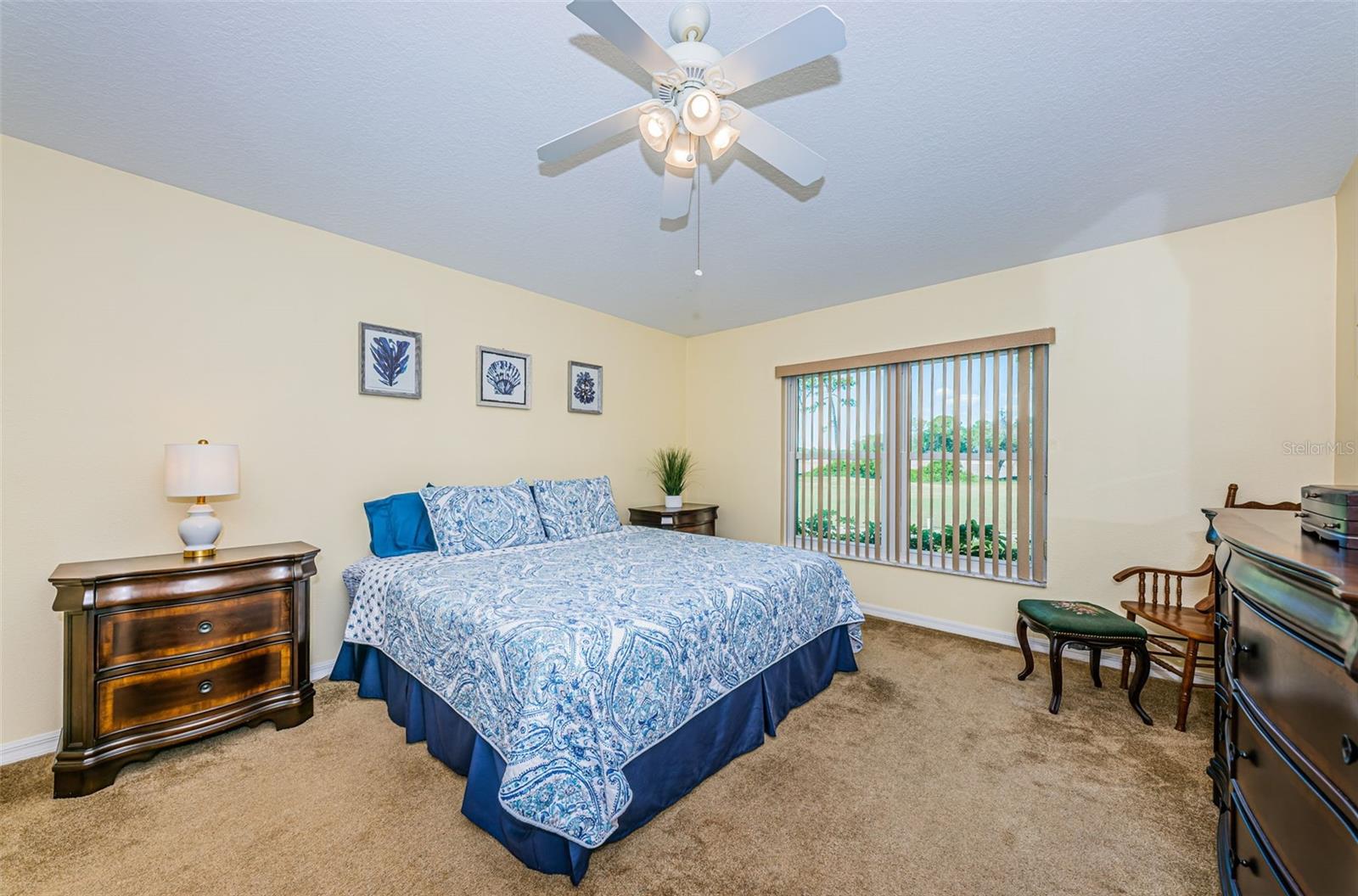 Primary Bedroom with view of golf course