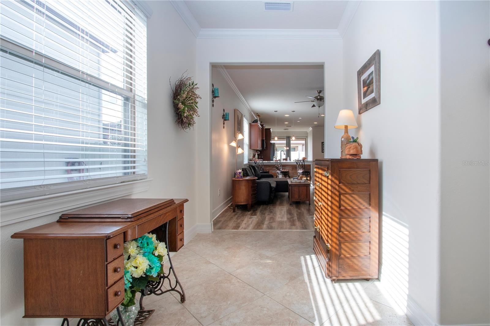 Foyer to the Great Room- tile on the diagonal