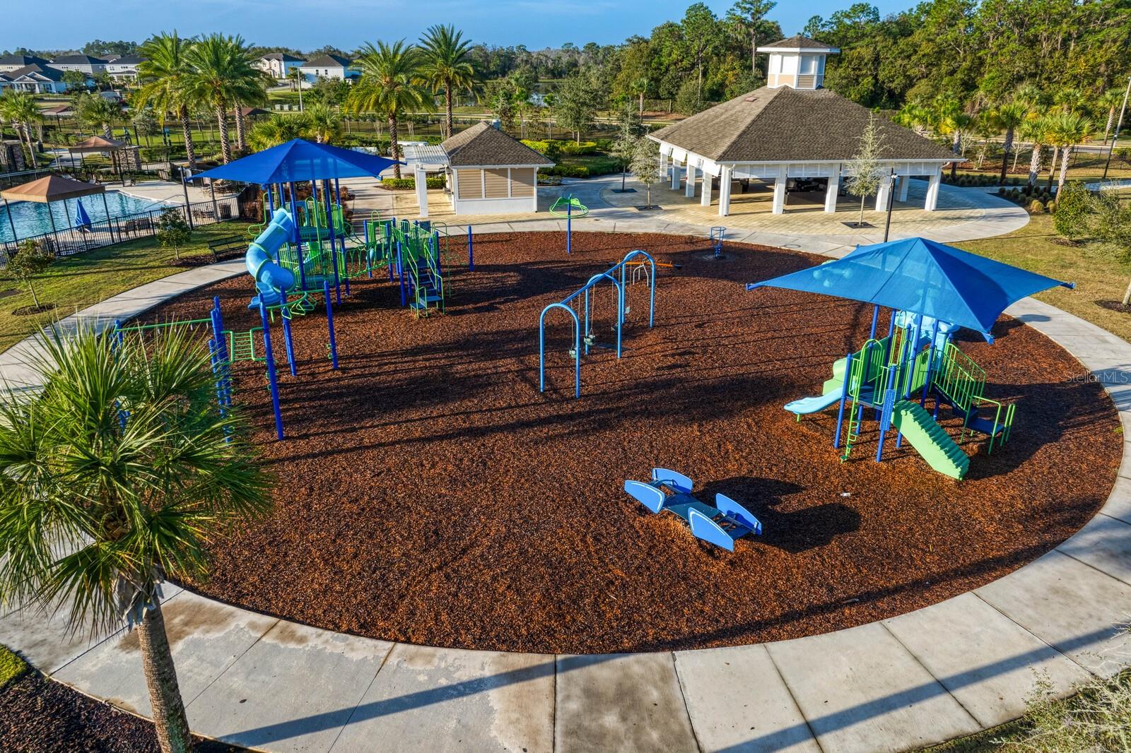 Playground at Promenade with age appropriate equipment for all.