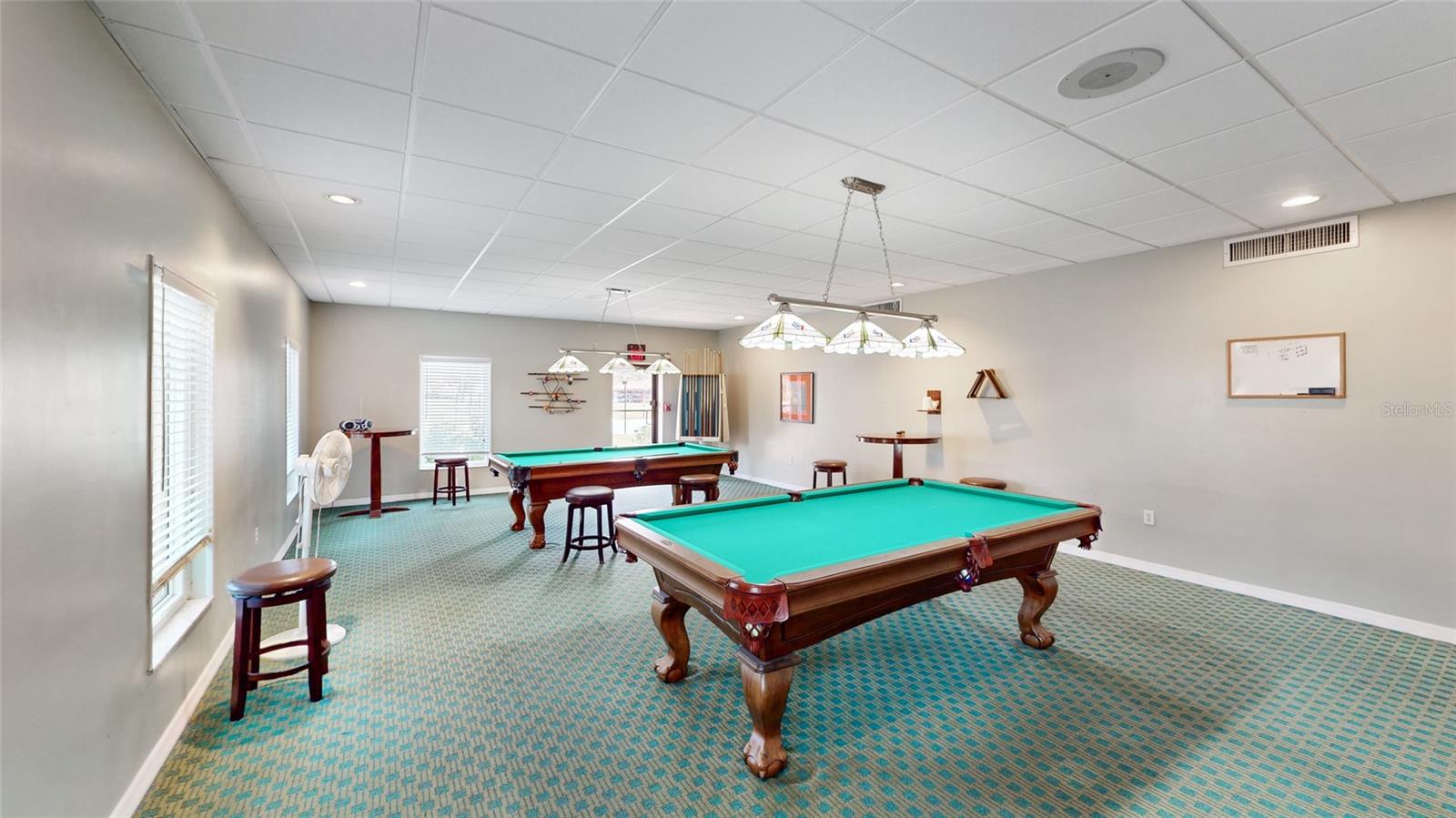 Pool tables in the Community Clubhouse