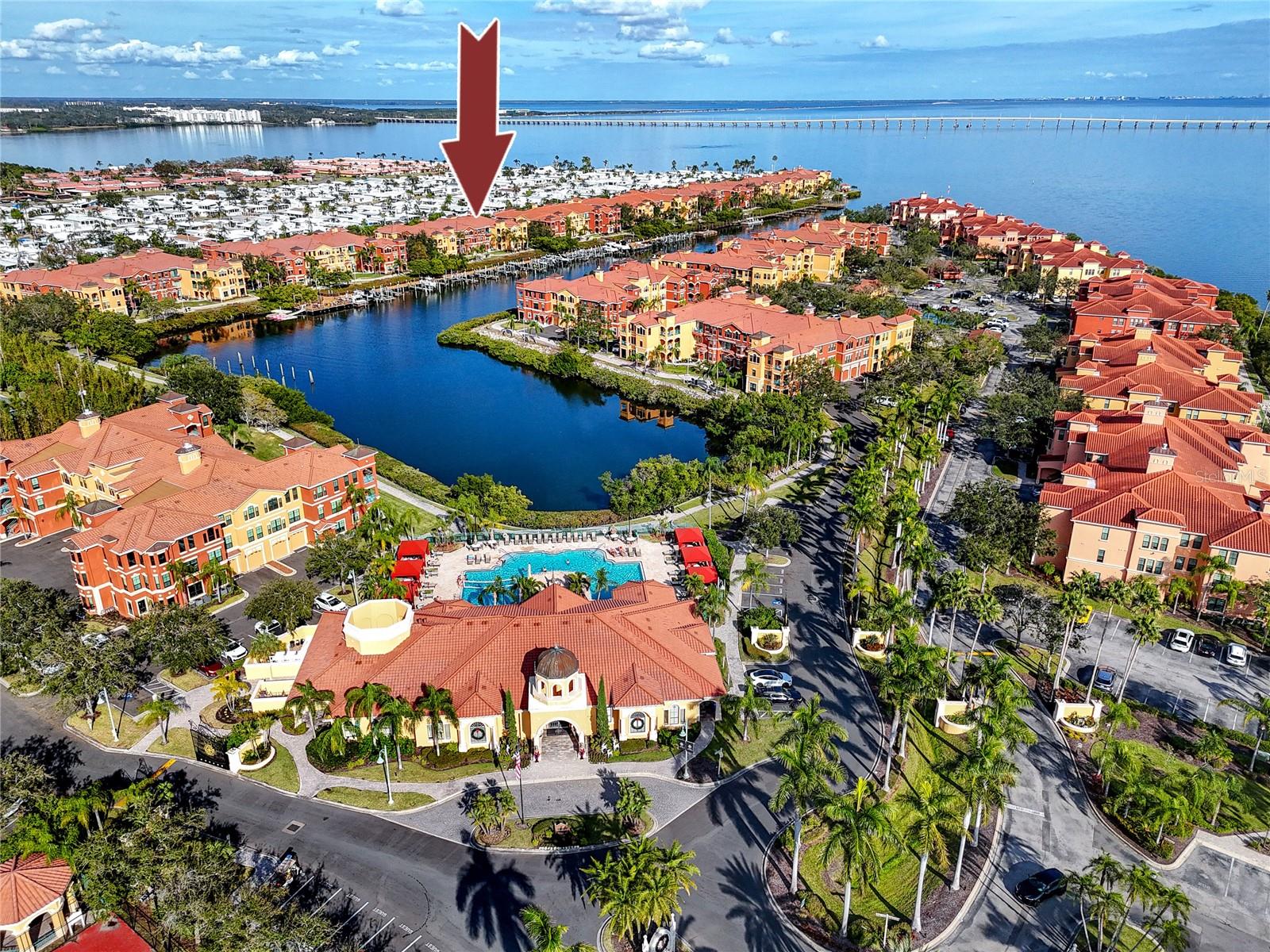 Aerial view of the area including Old Tampa Bay