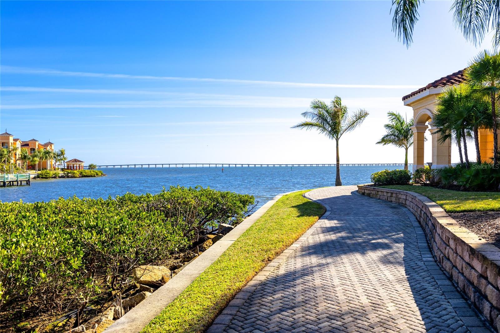 1.5 mile lighted waterfront path overlooking Old Tampa Bay