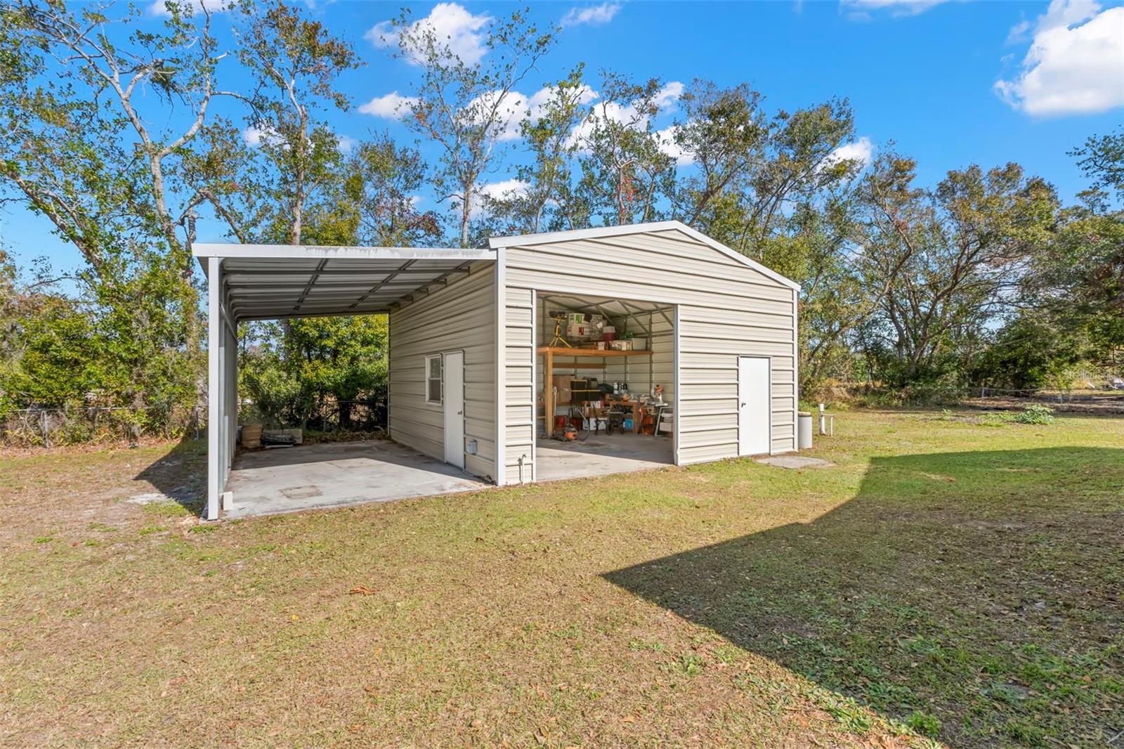 Garage (24x24) and Carport (24x12)