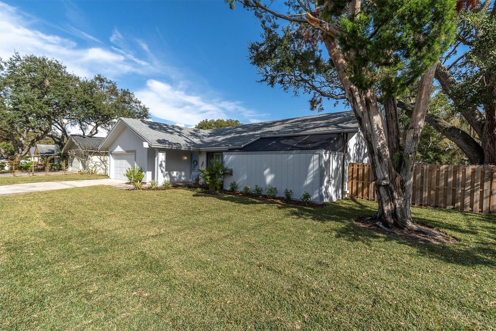 House from the side yard