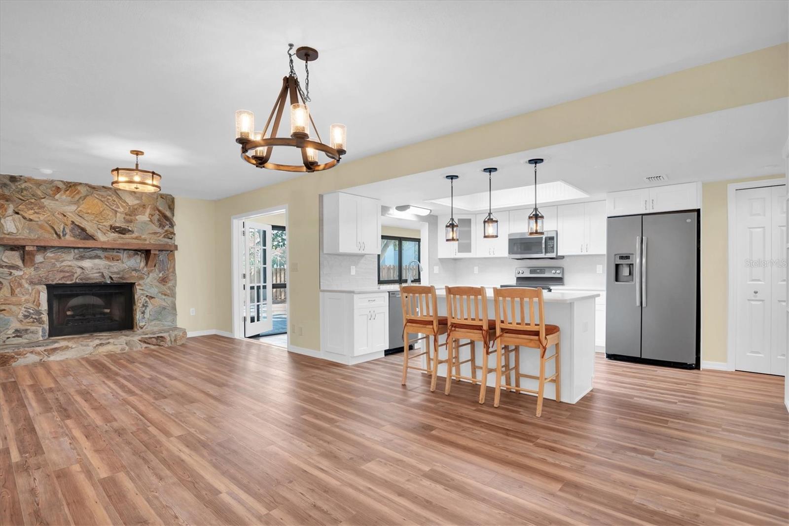 Family room with dining area and Kitchen