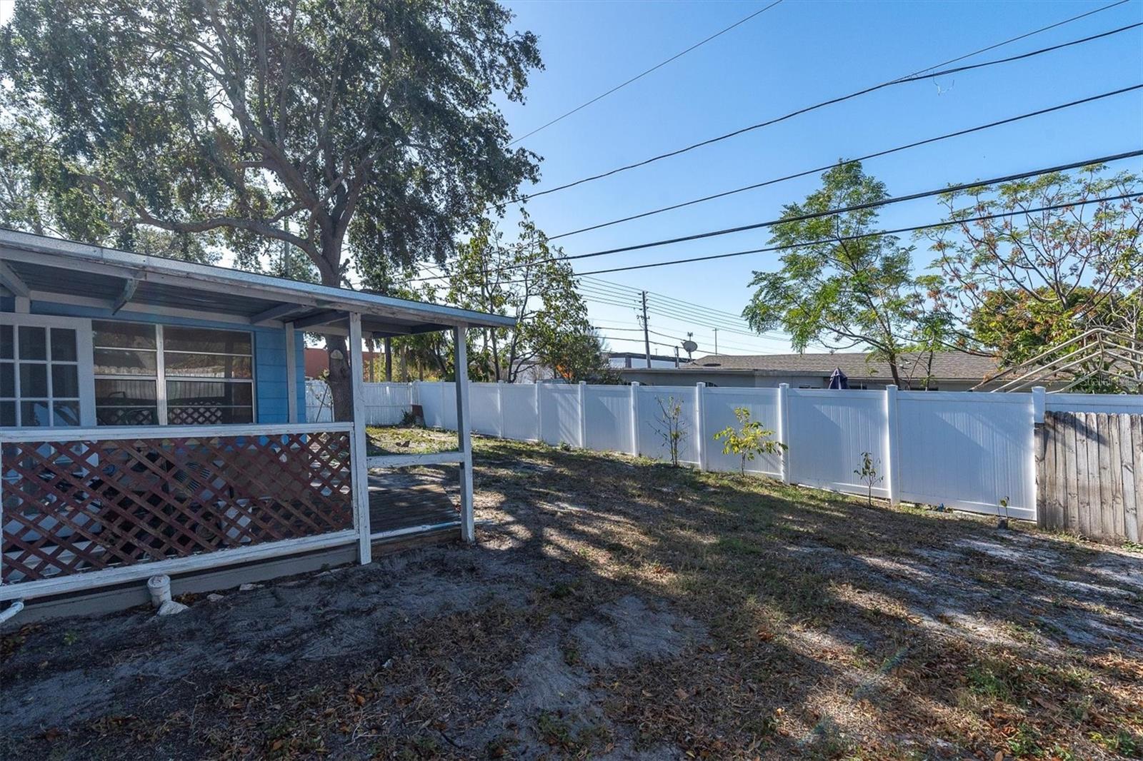 2nd patio space in backyard. Covered