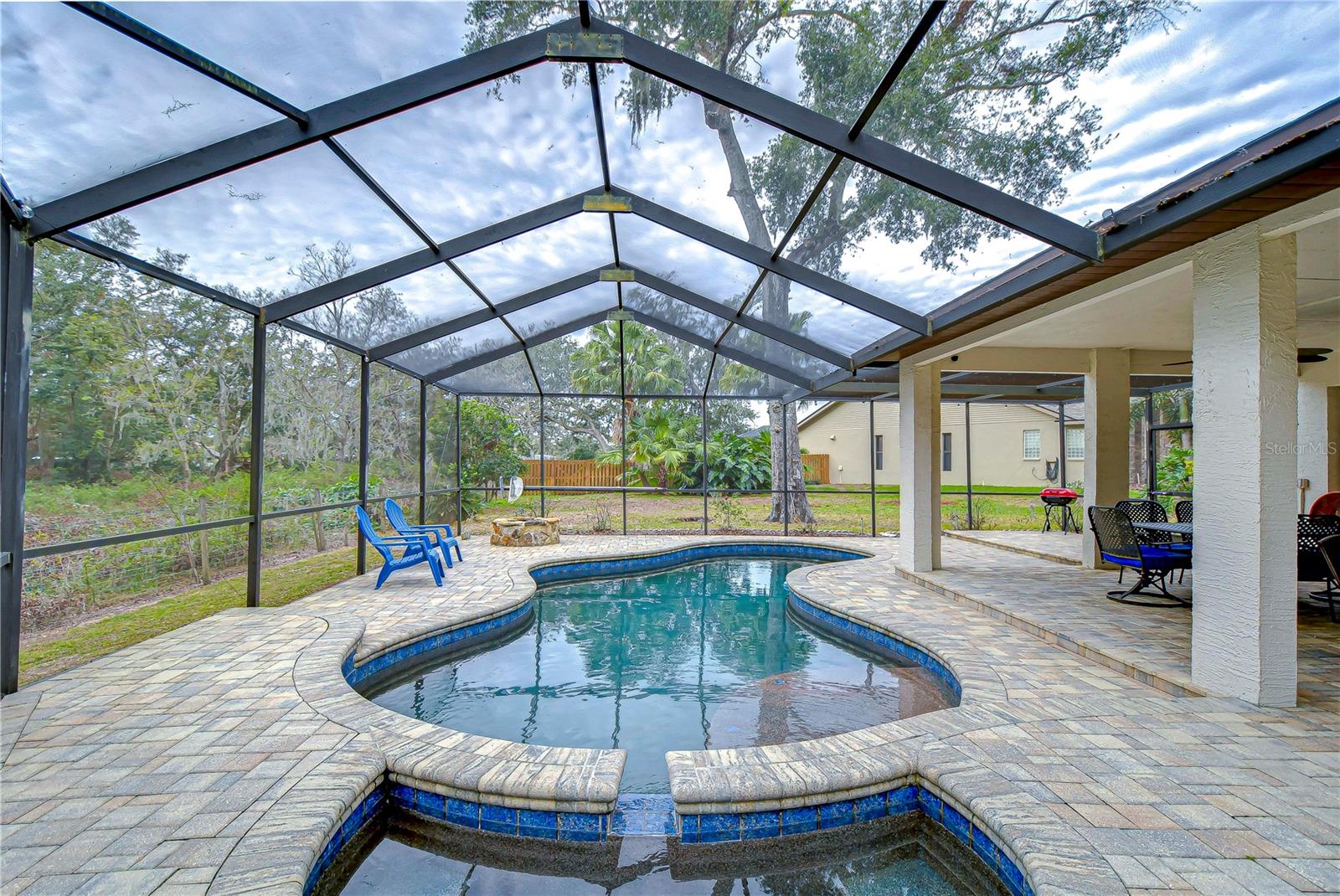 Cool off in the pool or lounge in the hot tub!