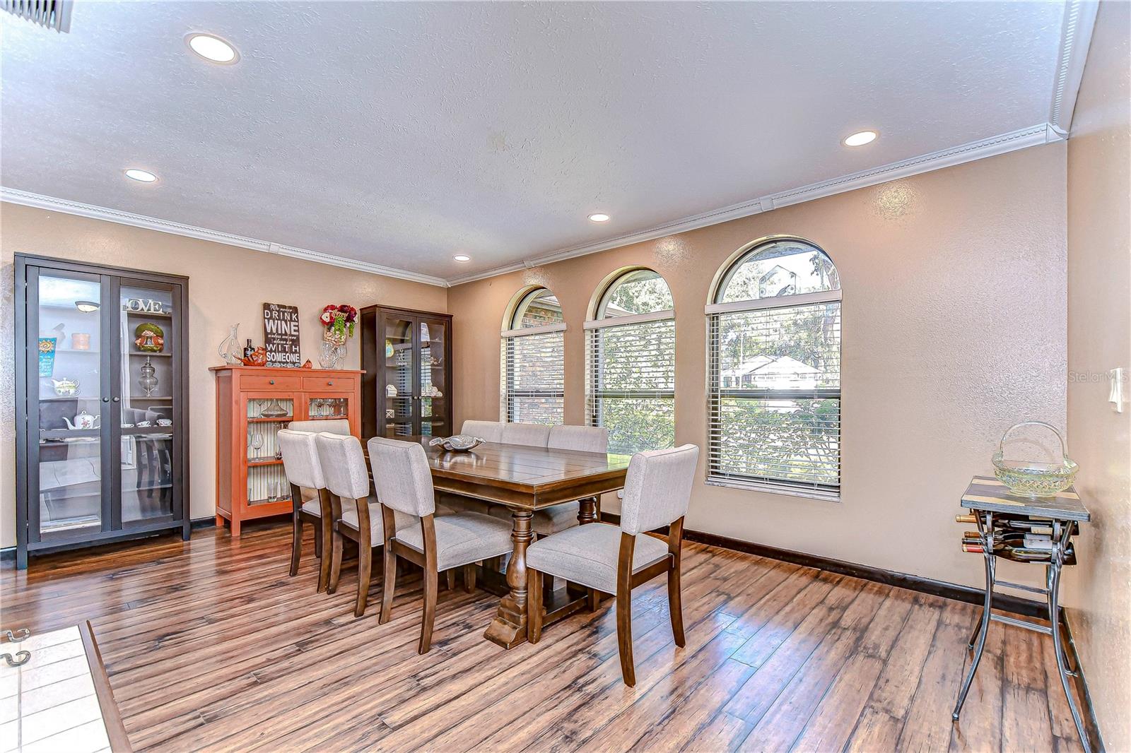 Dining room has so much space for formal meals!