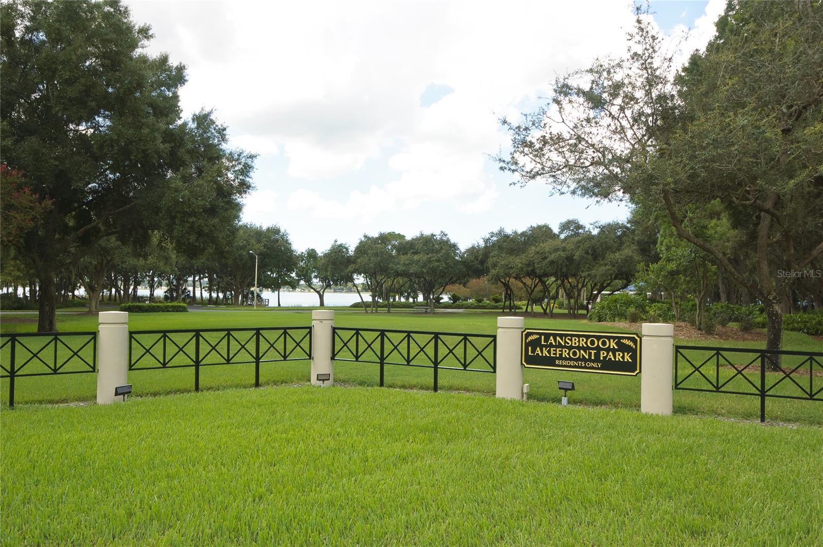 Lansbrook Commons Park for Lansbrook residents only.