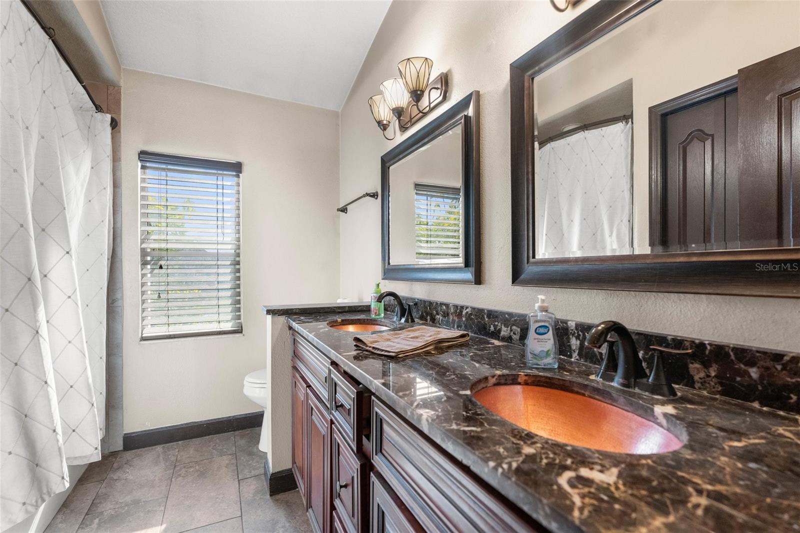 Second bathroom as dual sinks and granite countertops!