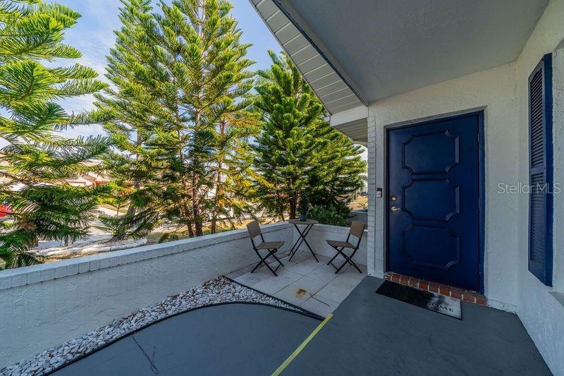 Porch and pines