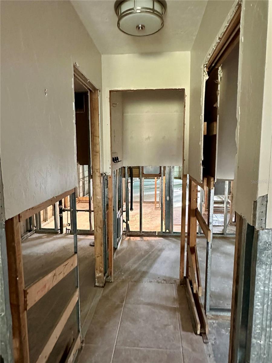 View into Master Closet/Master Bath