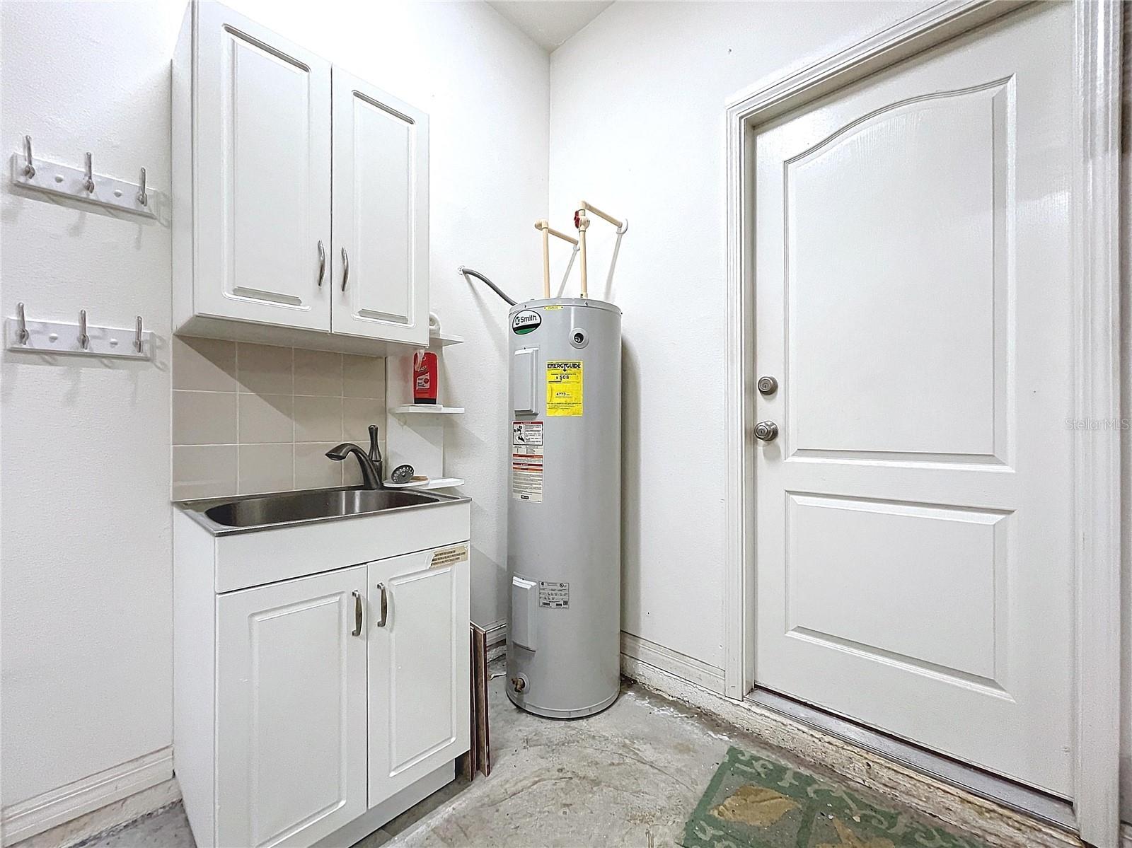 Utility sink in garage