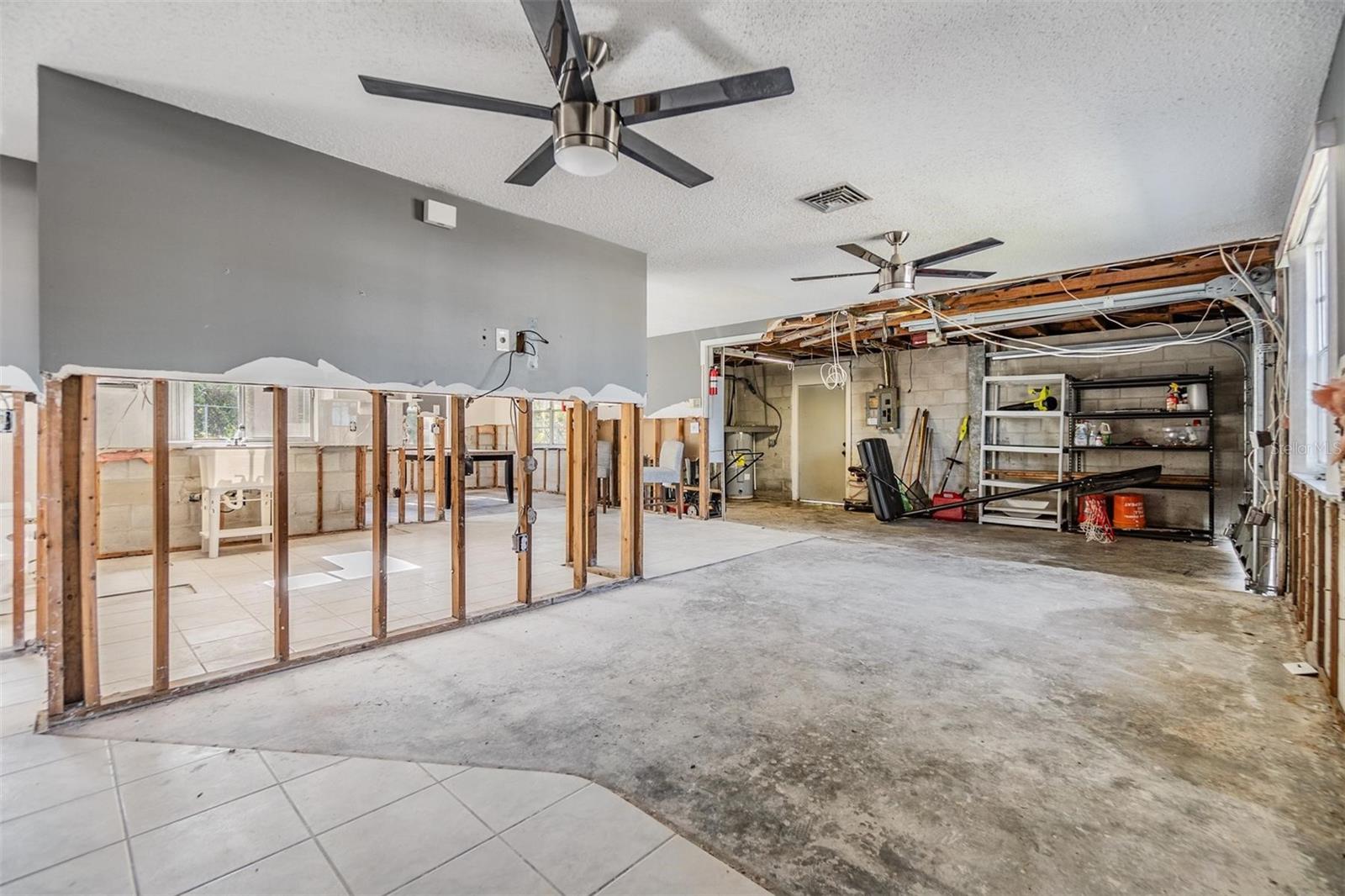 Front door - living room overlooking the garage.