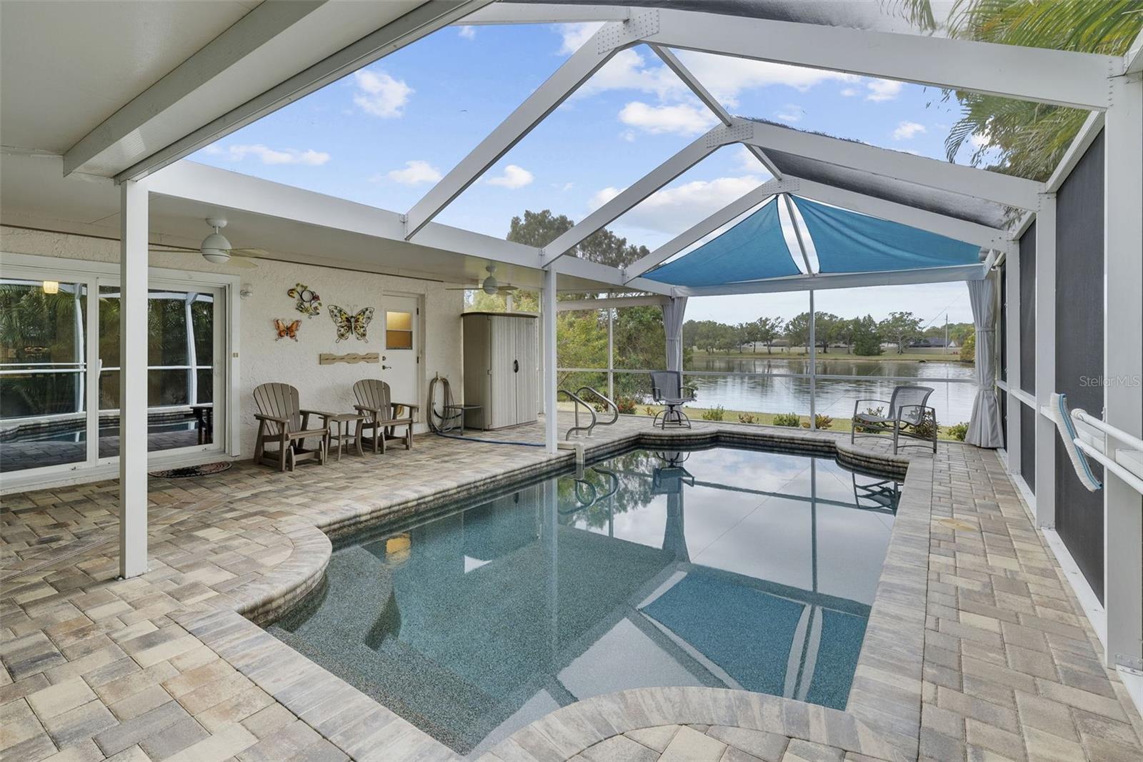 Patio and pool area (Pebble Tec pool)