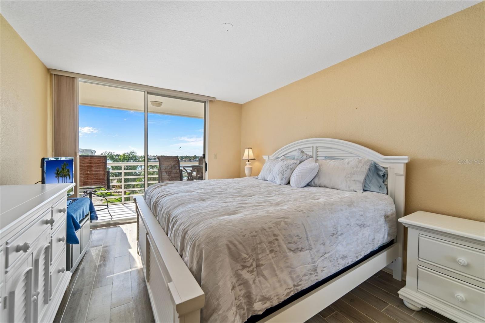 Primary bedroom overlooking the Intracoastal