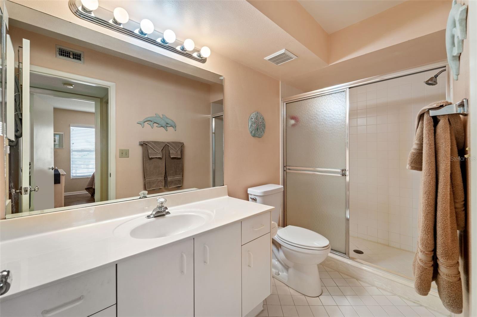 Second bathroom with walk-in shower