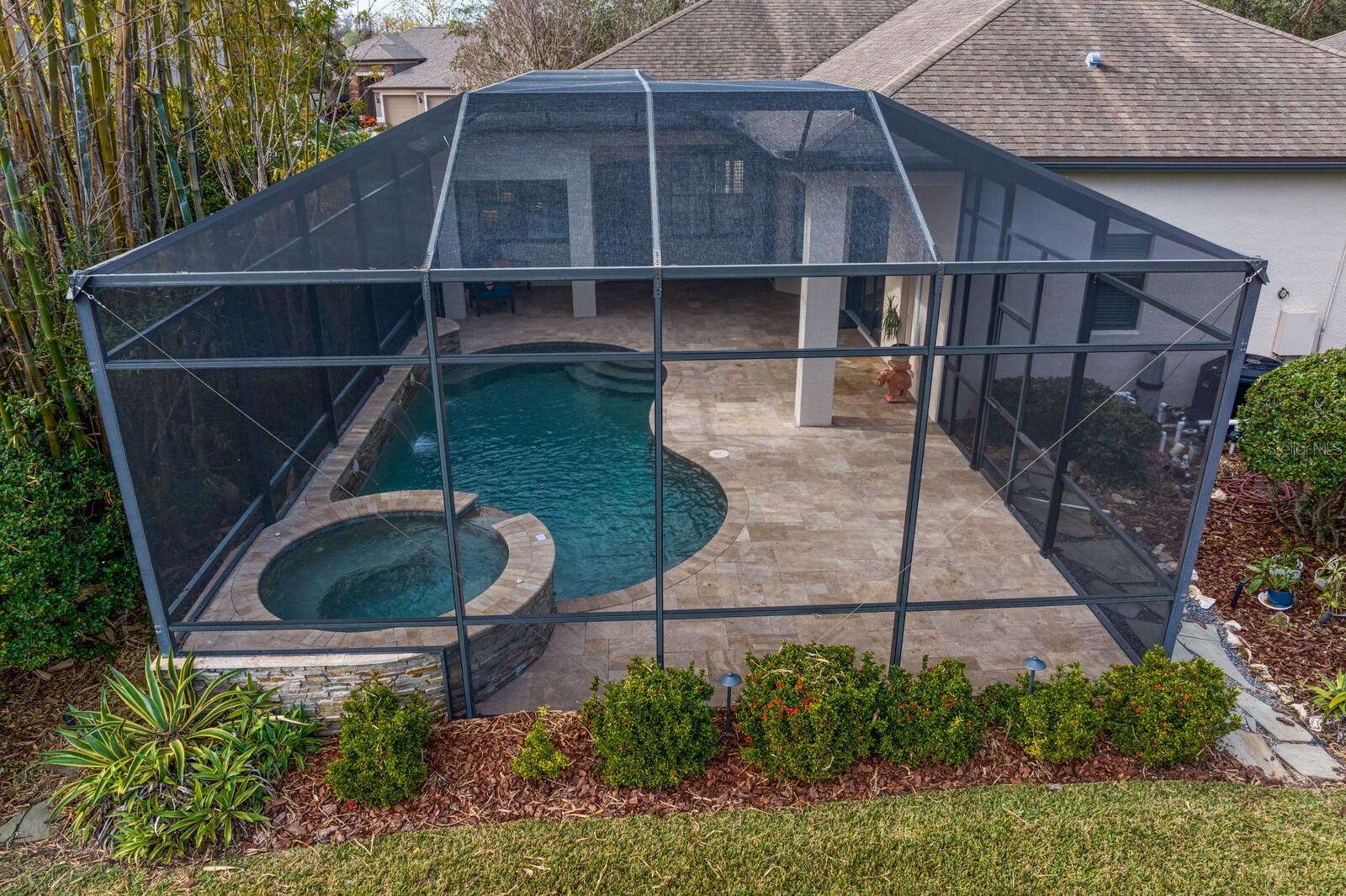 Fully-enclosed pool area