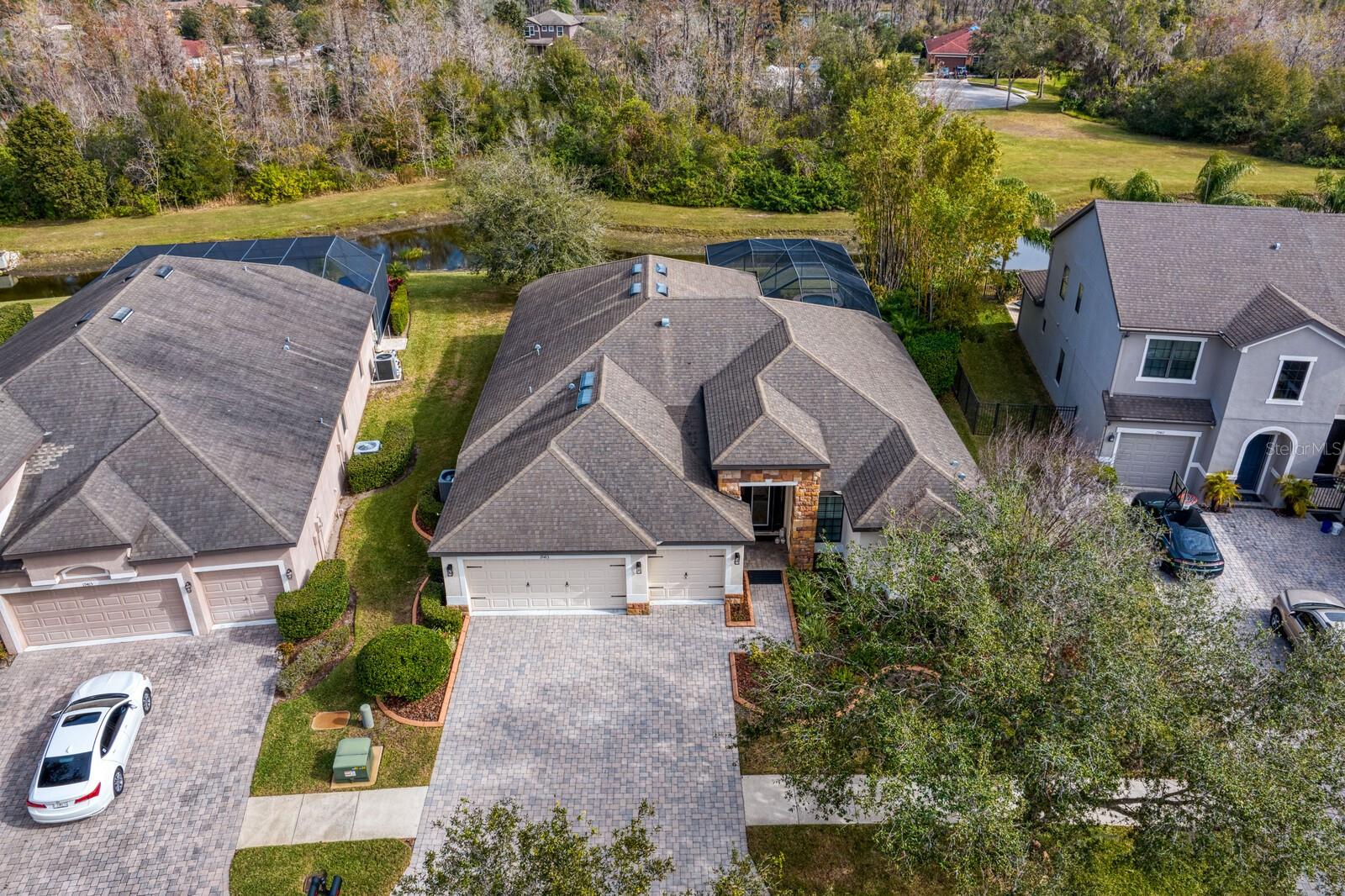 Great wooded views from the back of this home