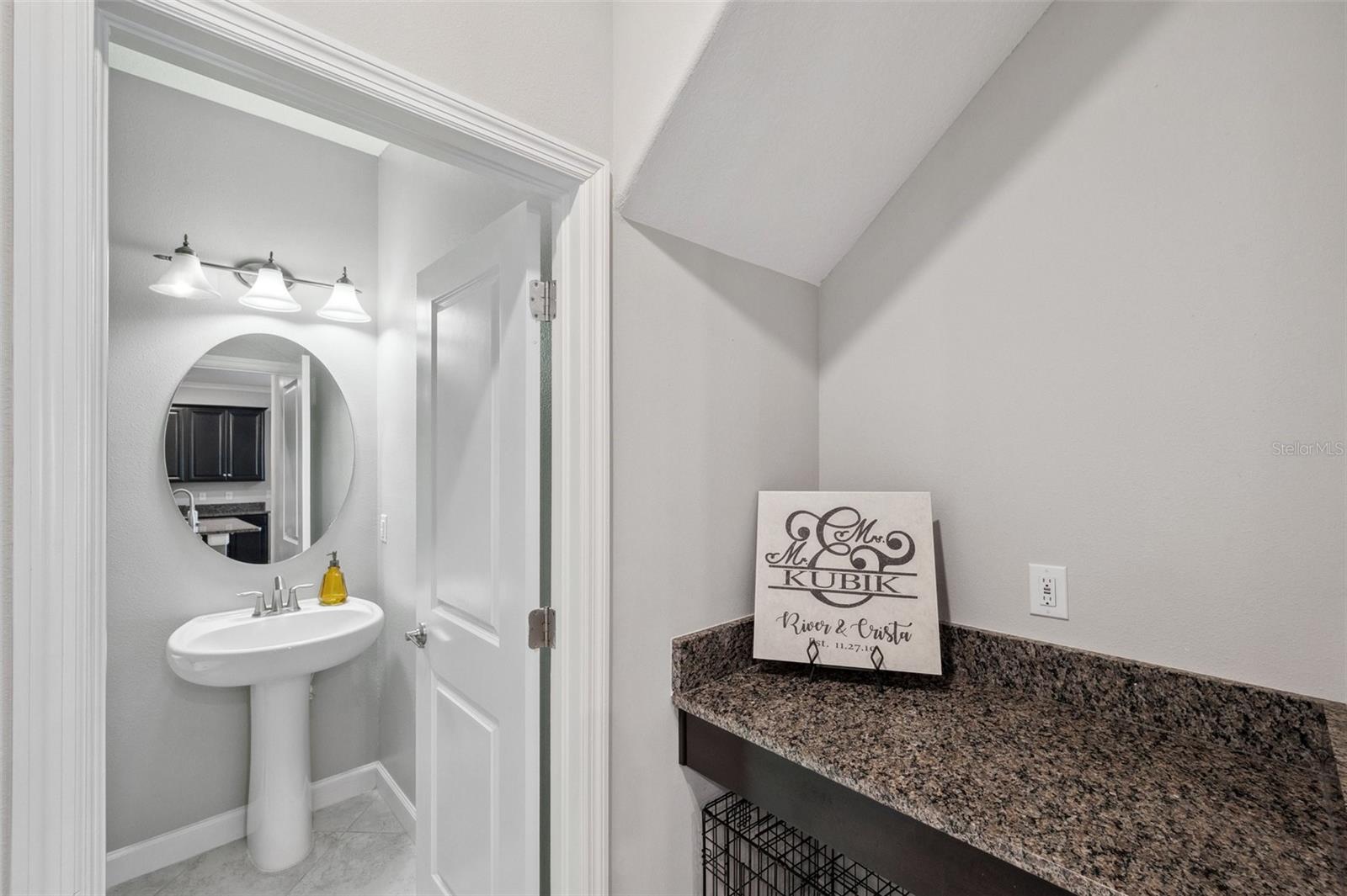 Desk Nook Leading into Powder Room on the 1st Floor