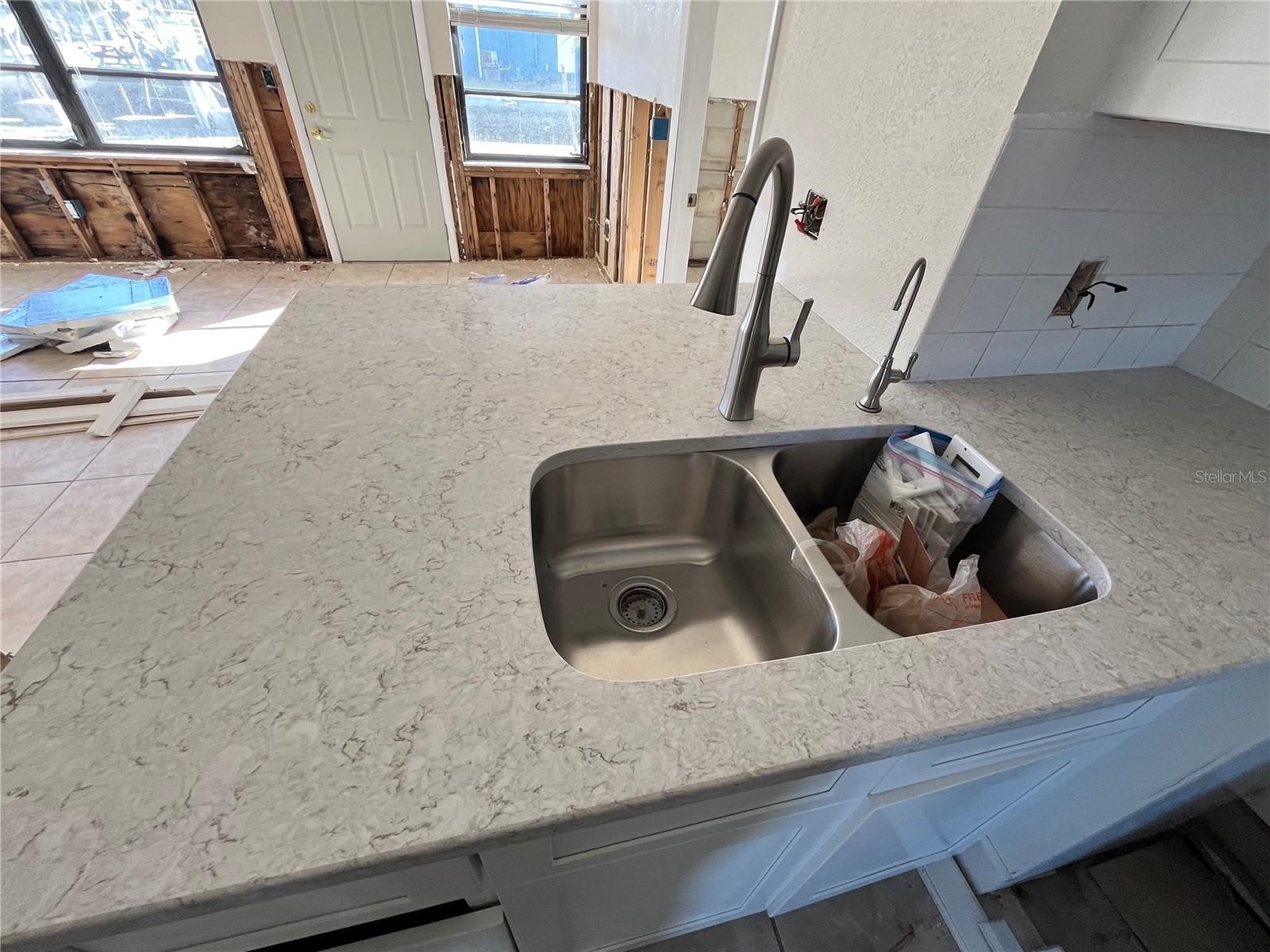 Newer quartz countertops