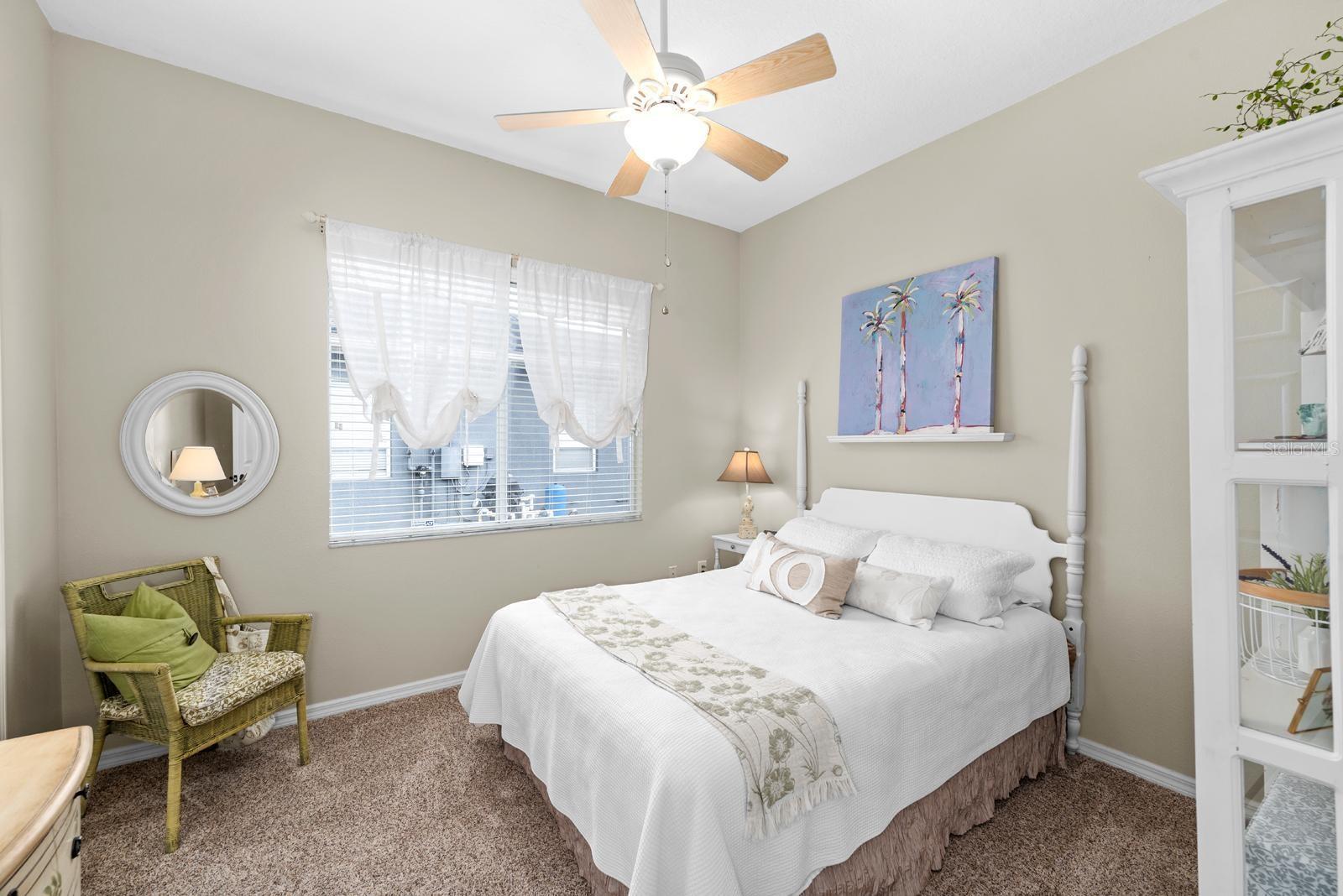 This secondary bedroom has a large walk-in closet!