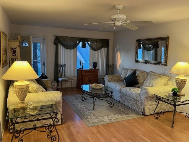 Main Entrance into Living Room. Furniture to convey (with the exception of the wood bar).