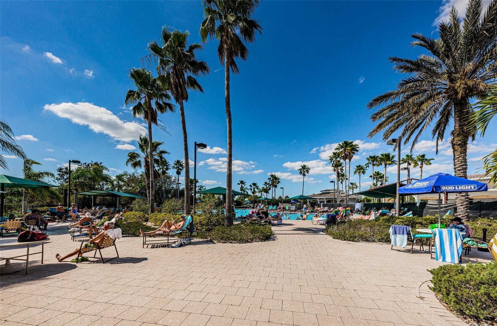 Walking up to the pool