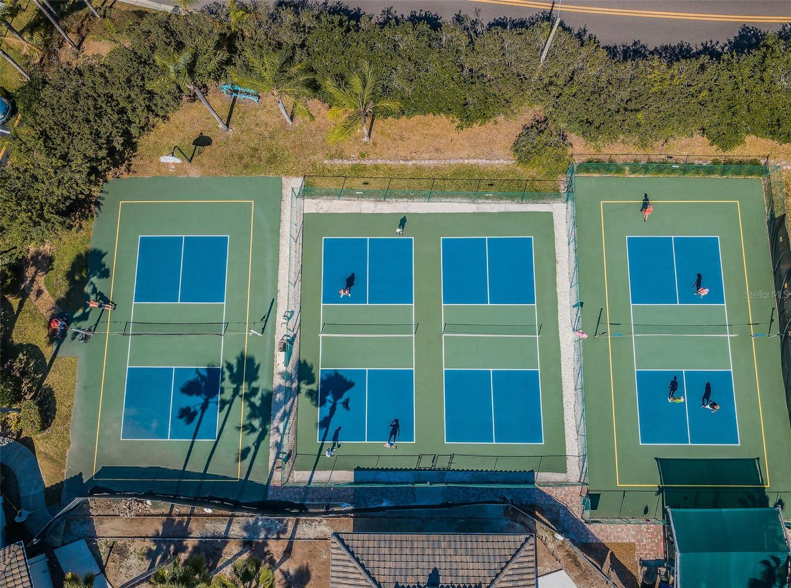 Pickleball---we have two areas with that and some lighted courts