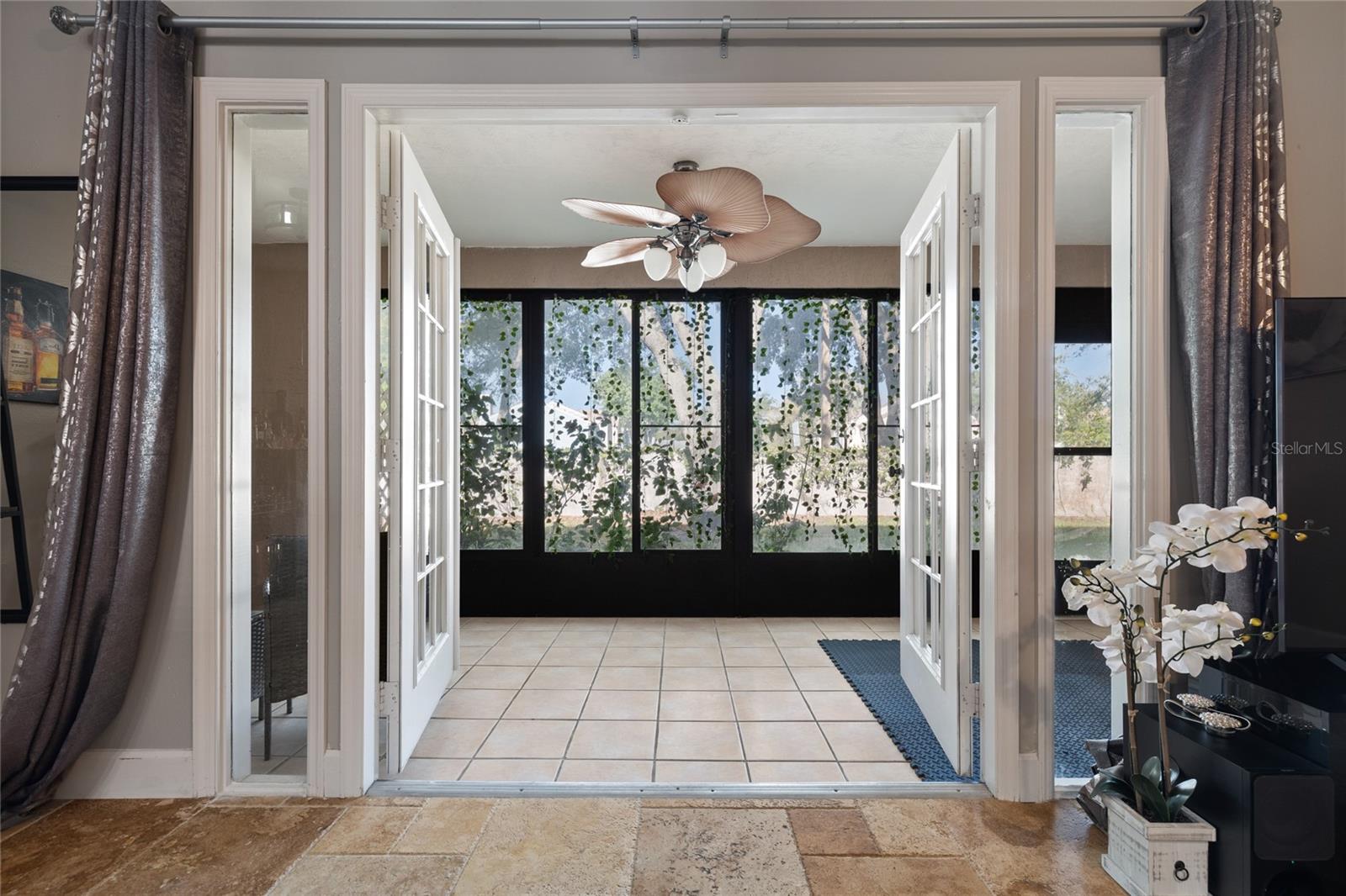 French Doors Leading to Lanai / Florida Room