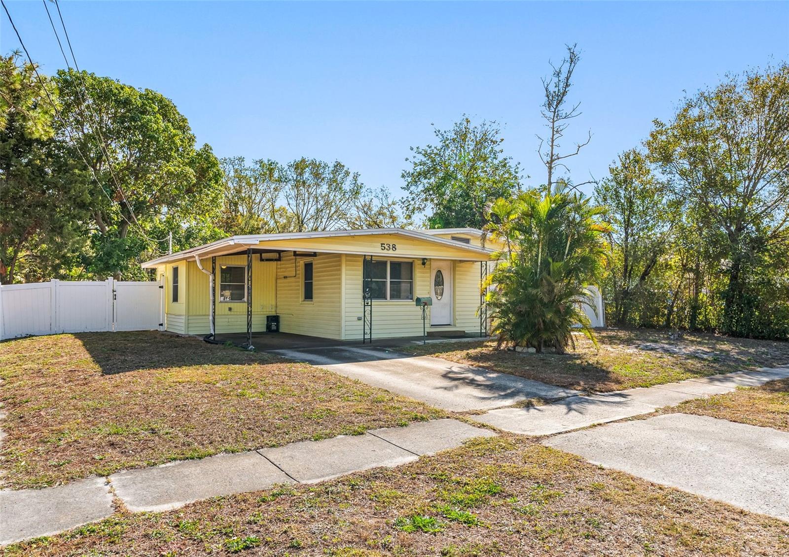 Welcome home to this corner-lot with landscaping and a spacious covered patio.