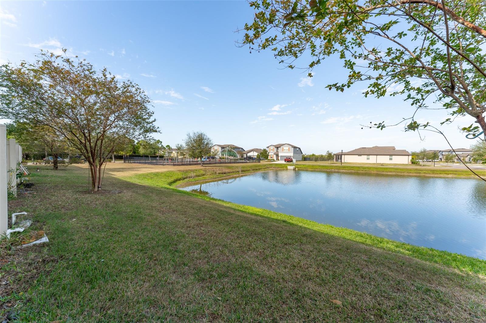 Water view in the backyard