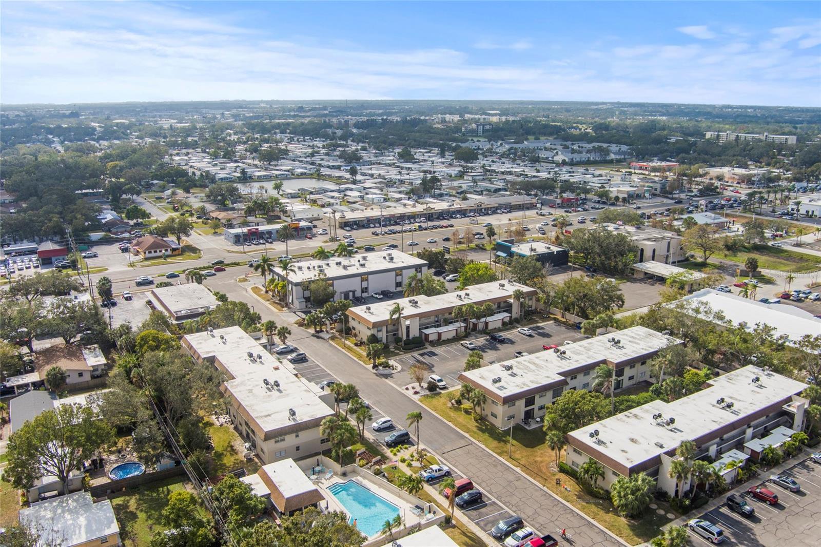 Aerial view of Bay Palm Condos