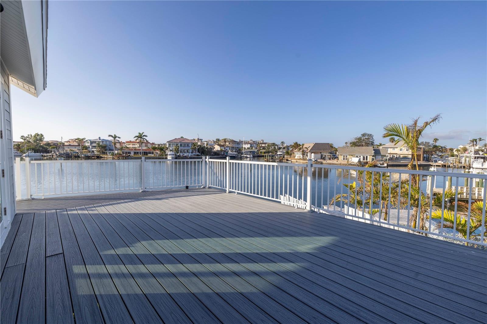 Patio/deck leading to front door