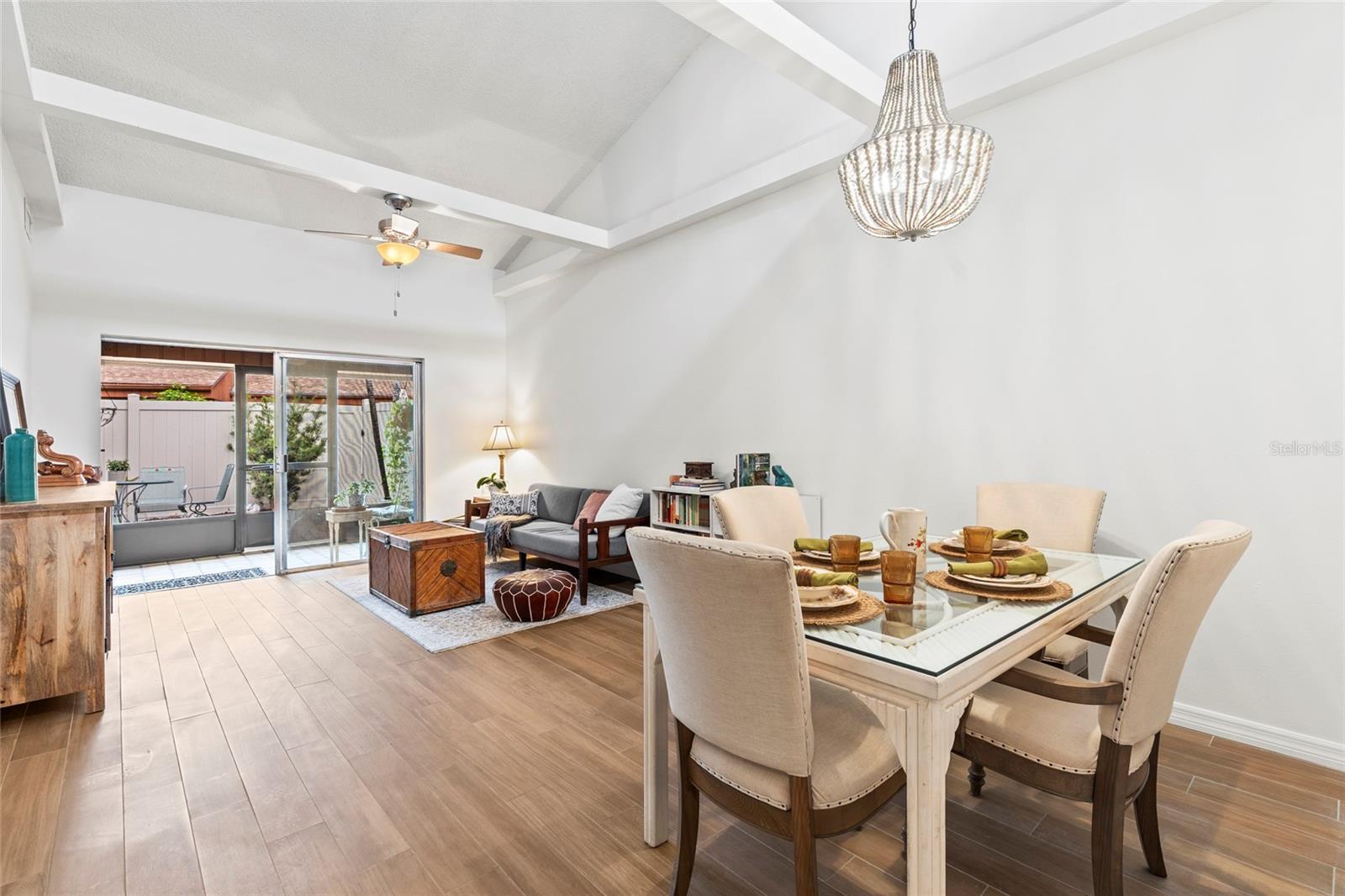 Living room and dining room combination