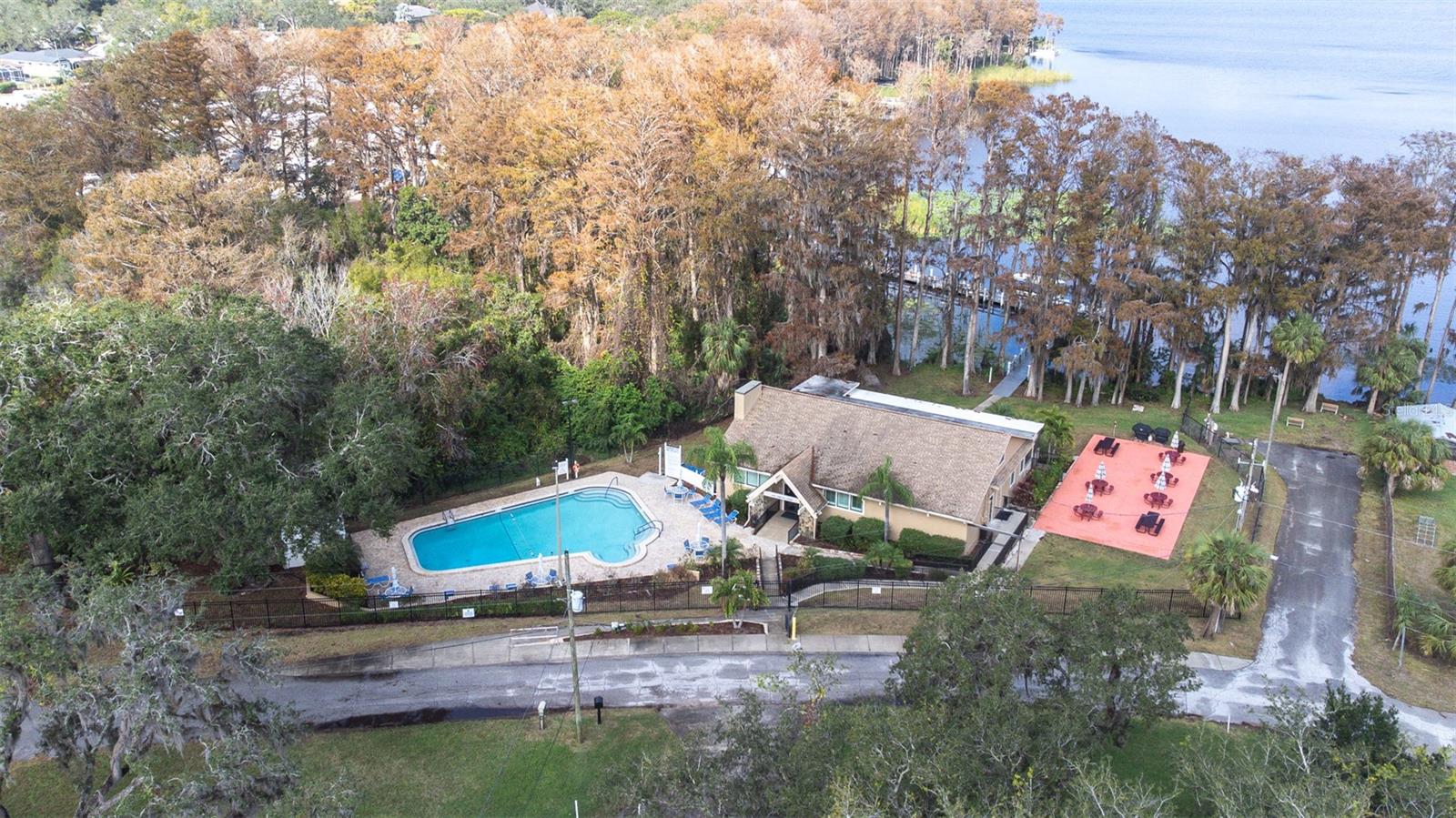 Clubhouse, pool and dock