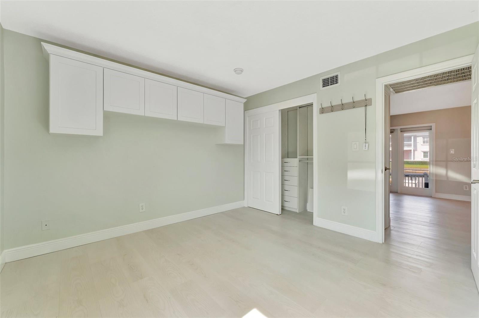 The Bedroom with built in closet