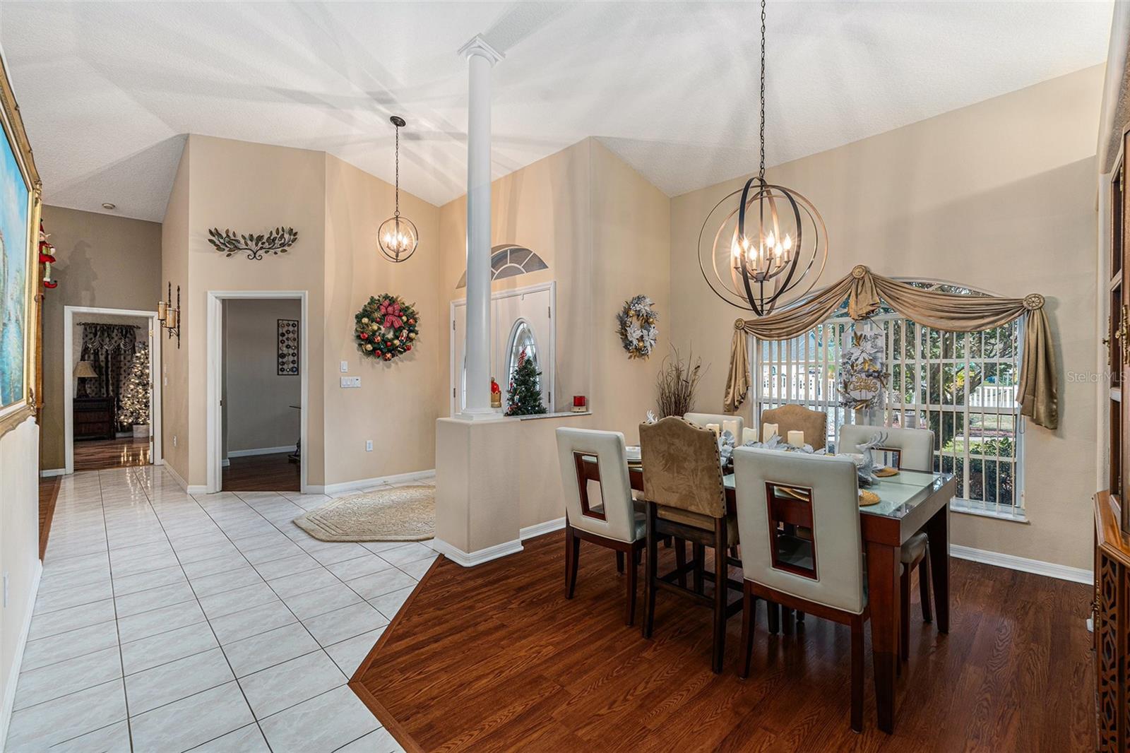 Dining Area / Entry Way with Bedroom 2 or Office