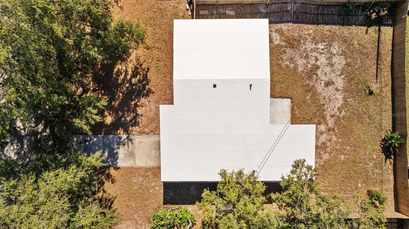 Aerial view of the roof