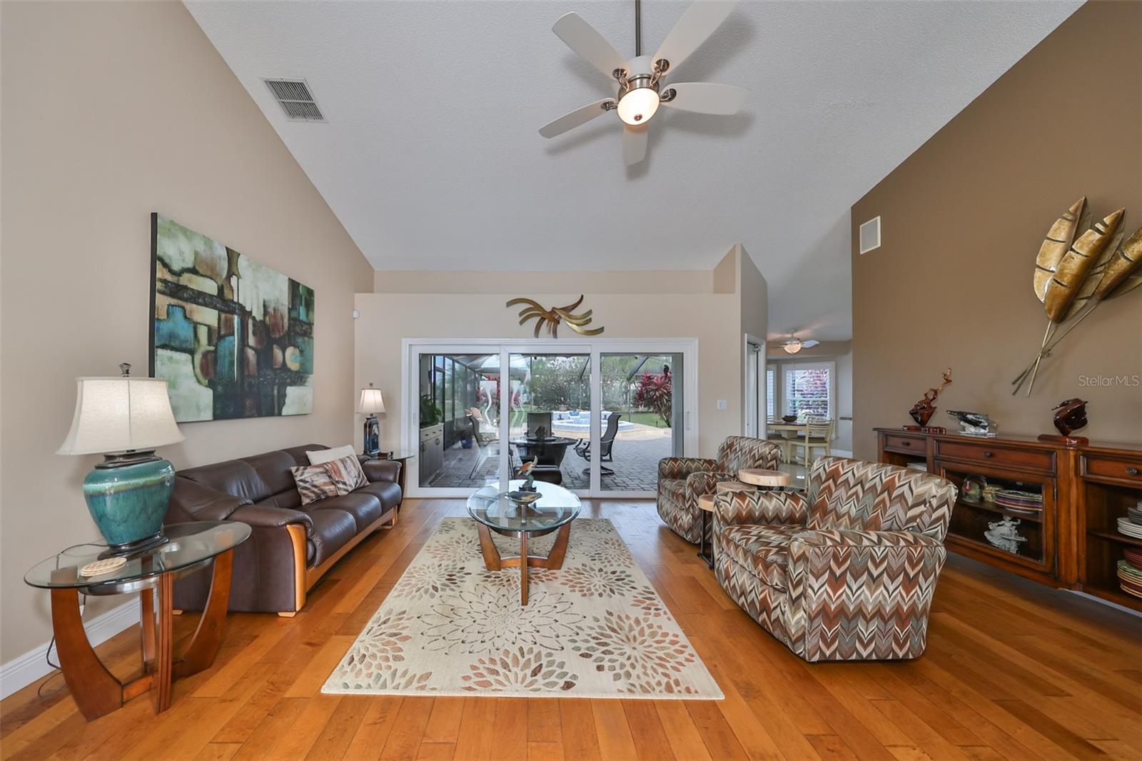 Living Room W/ Beautiful Engineered Honed Engineered  Wood Flooring Flooring