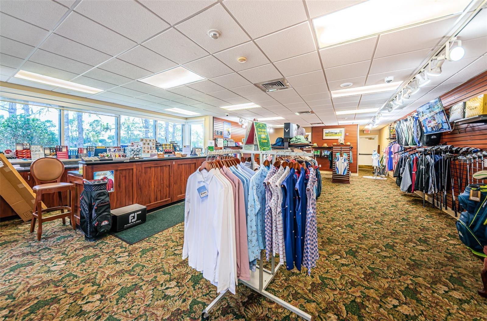 inside the Heritage Springs Pro shop