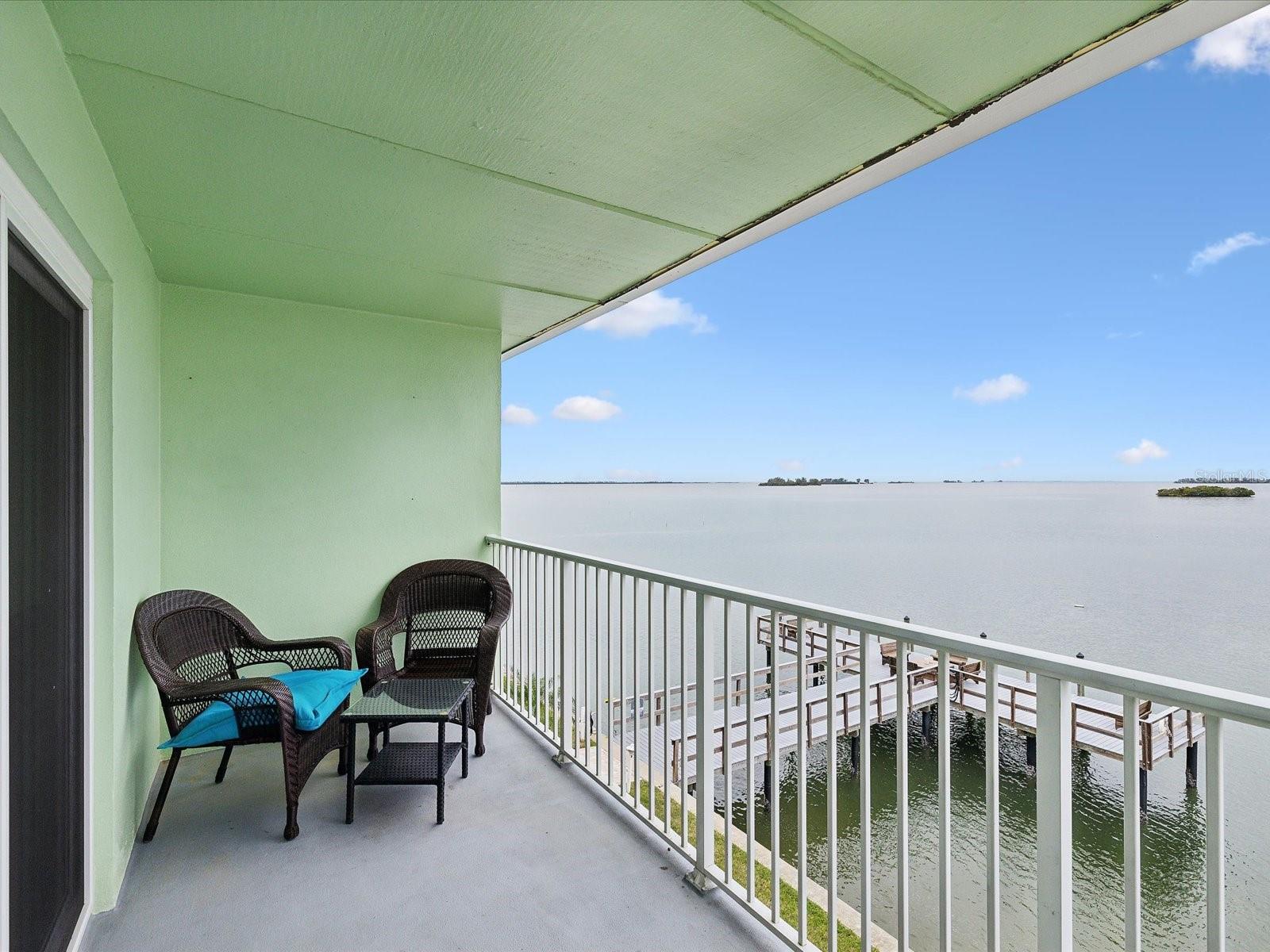 Balcony overlooking St Joseph Sound & the Gulf