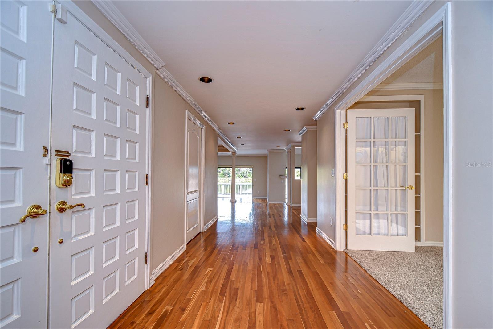 Foyer looking down towards living and dining rooms