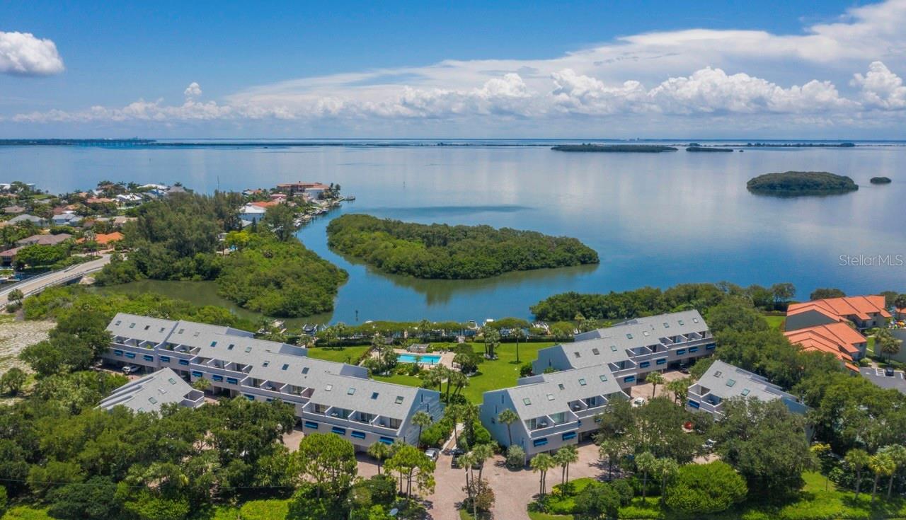 Aerial of Pirates Cove Condo