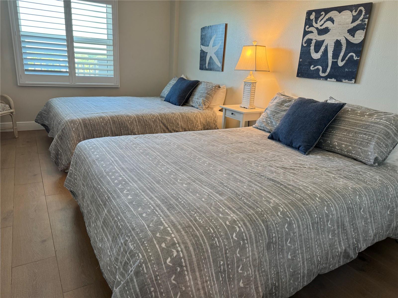 Guest bedroom with queen beds