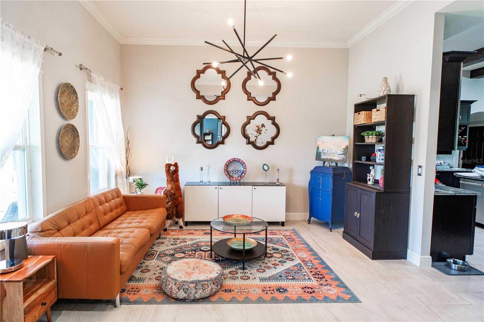 Formal dining room turned reading room