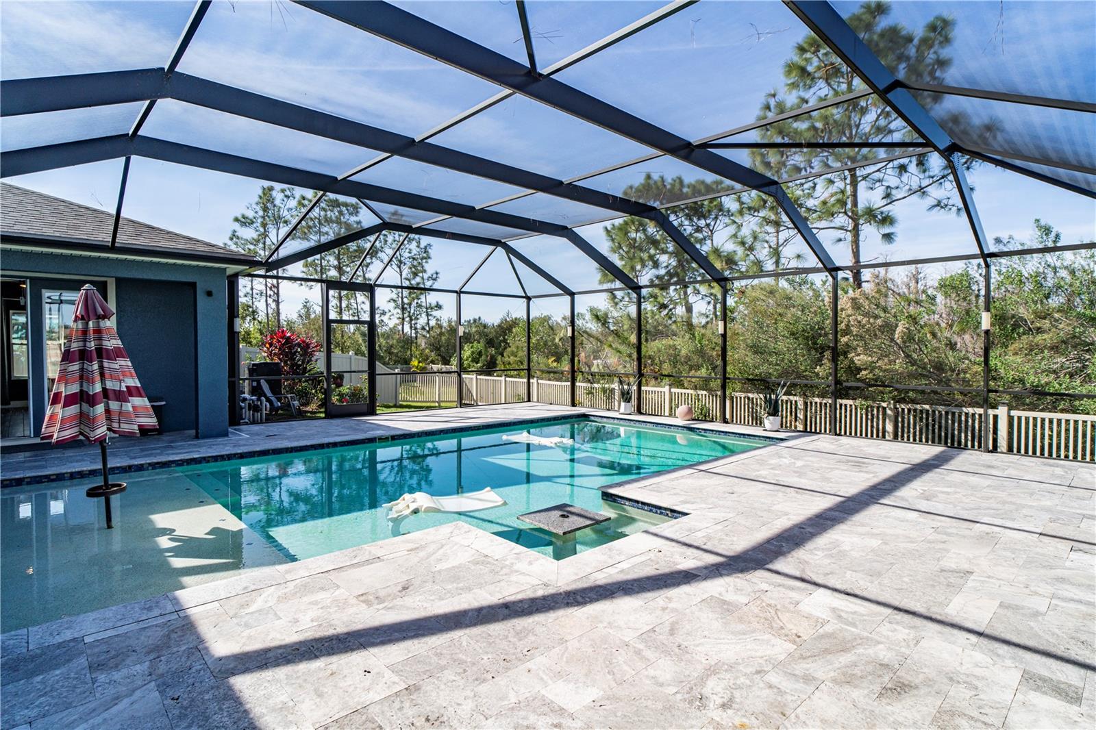 Enclosed lanai and pool