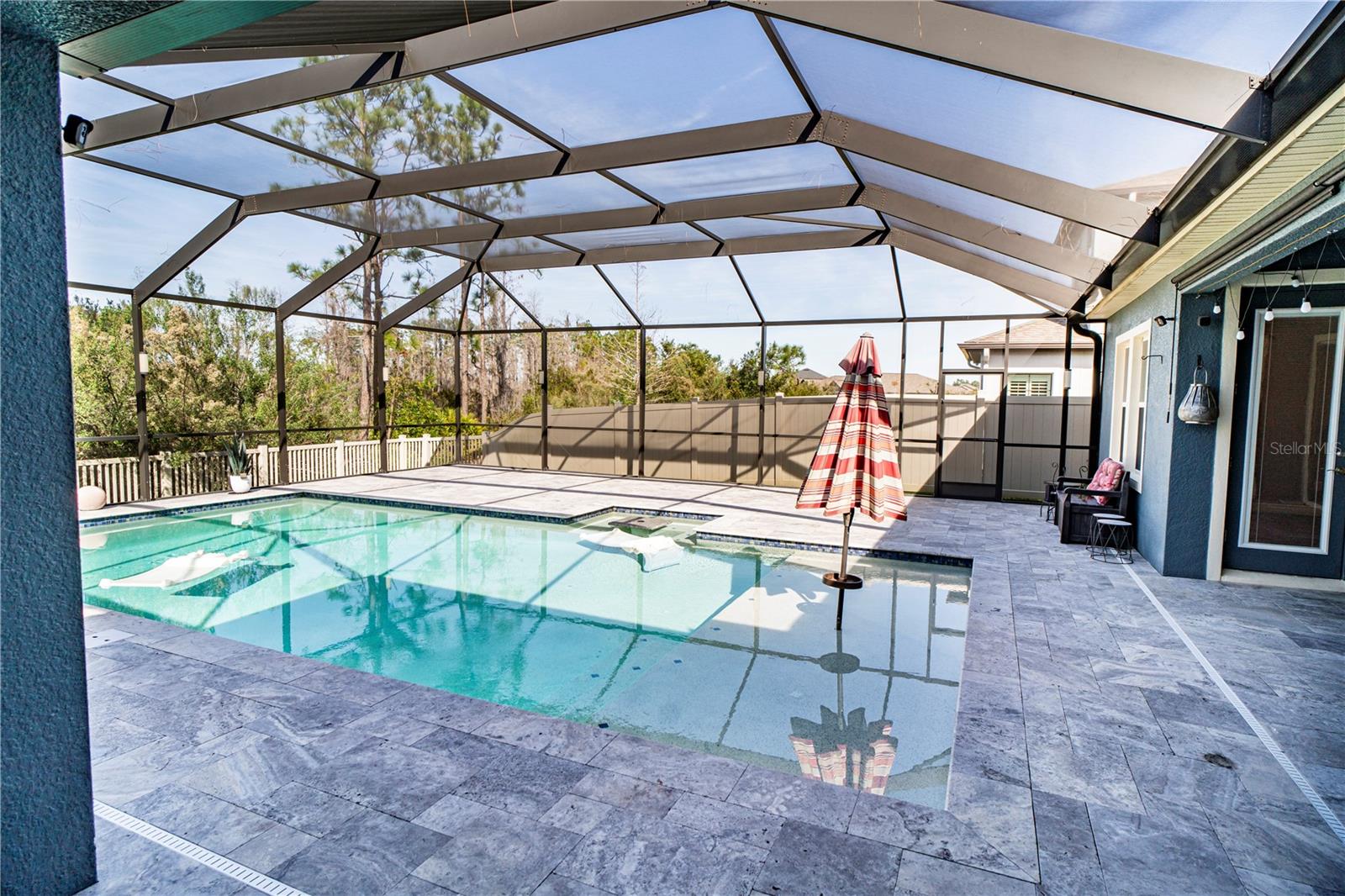 Enclosed lanai and pool