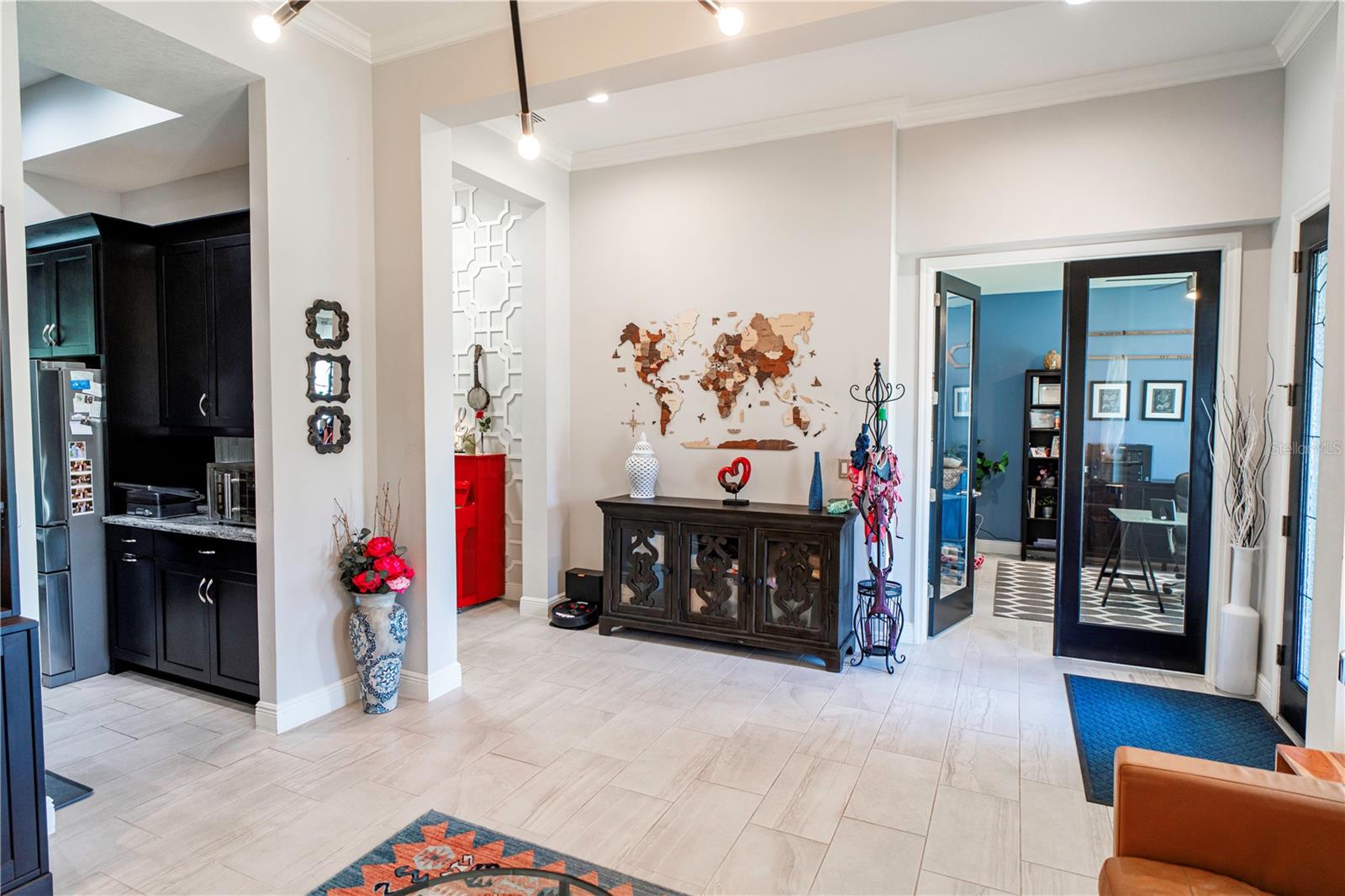 Den and hallway from formal diningroom